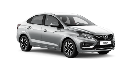 Серебристая LADA iskra седан
