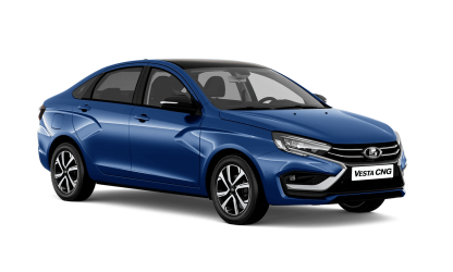 Синяя LADA Vesta CNG [Битопливная]