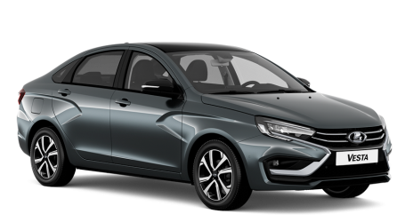 Серебристо-темная LADA Vesta Седан